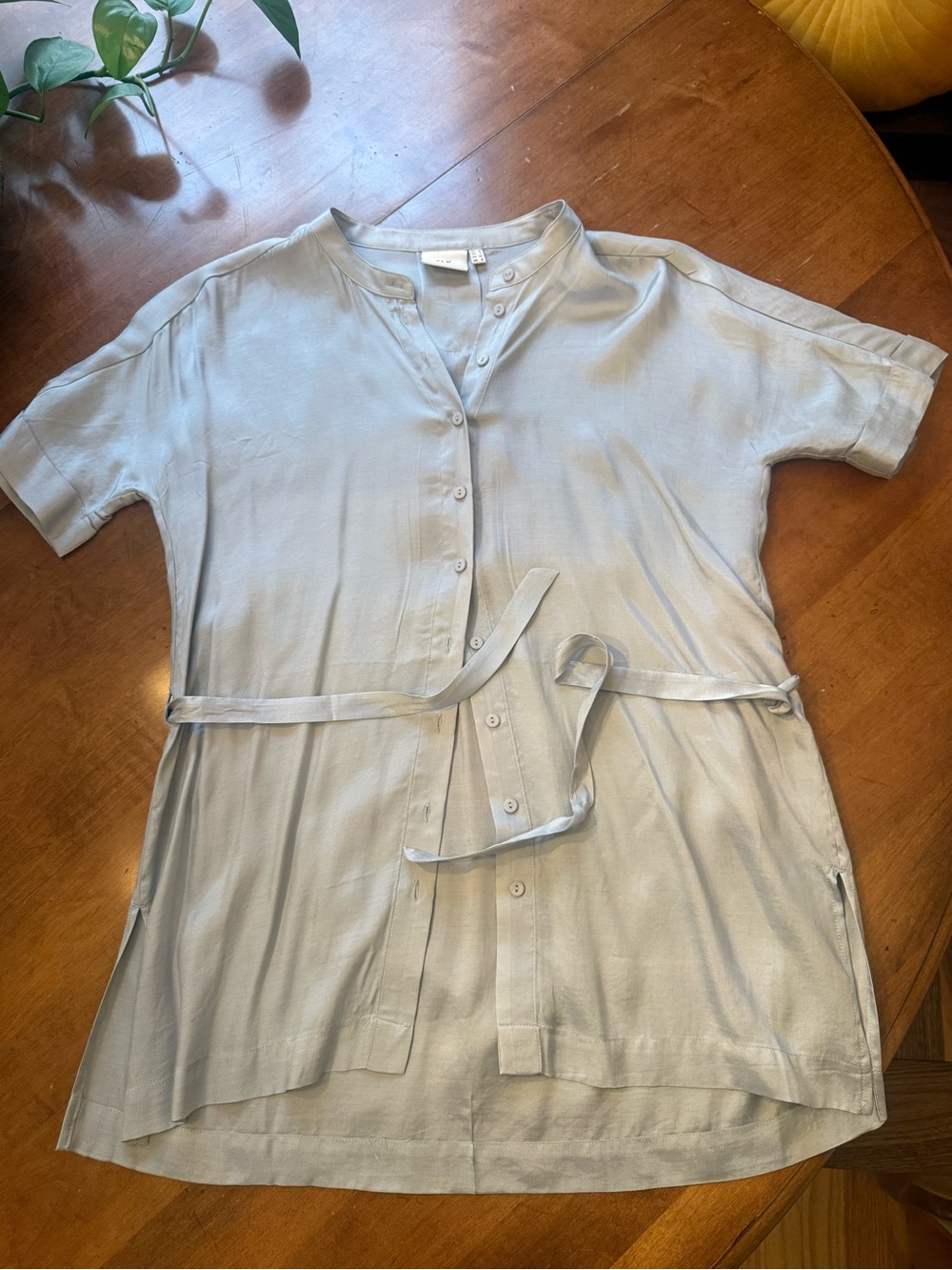 ELK Pale Gray Button-Front Tunic